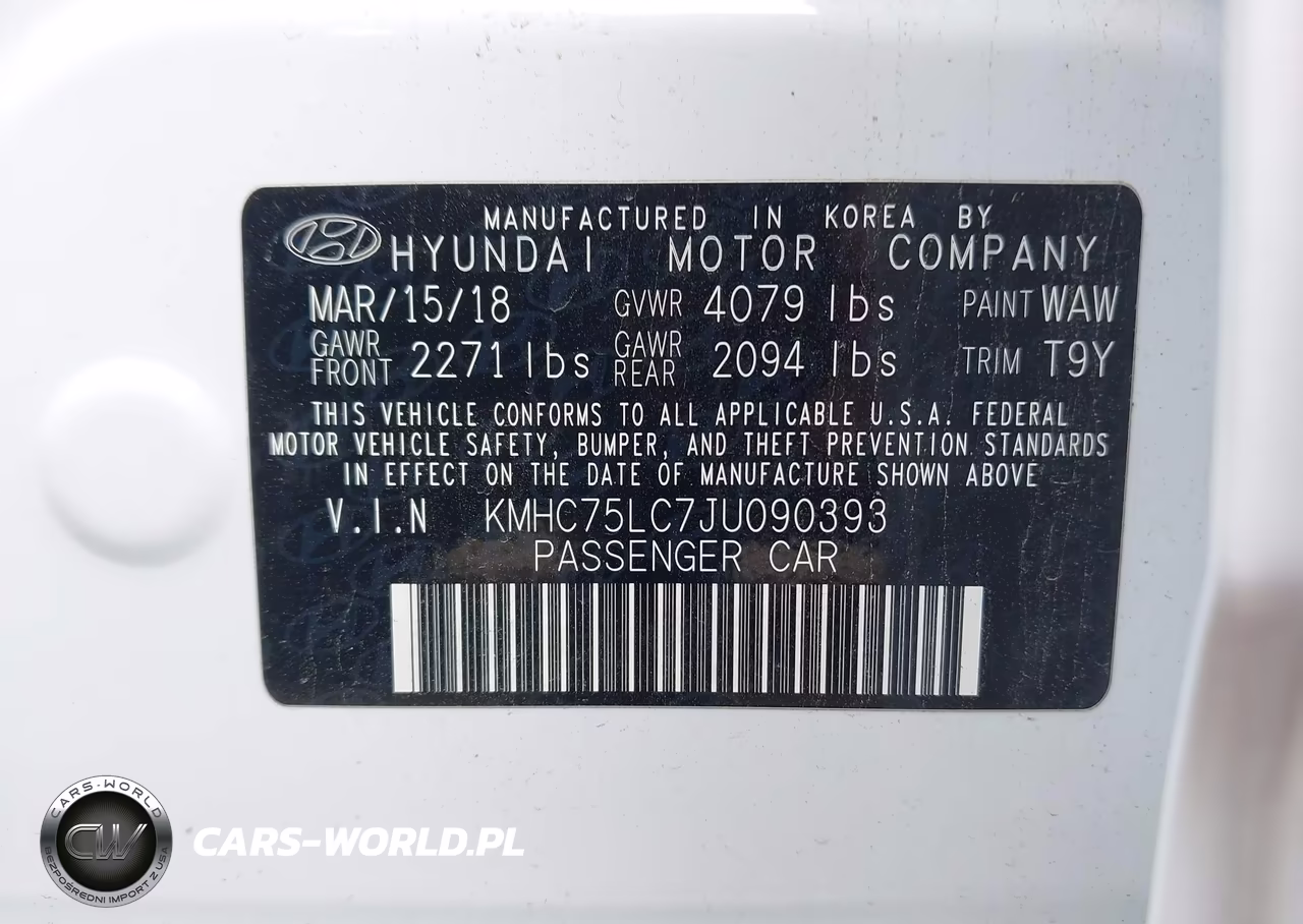 2018 Hyundai Ioniq Hybrid Sel VIN:KMHC75LC7JU090393 - 9