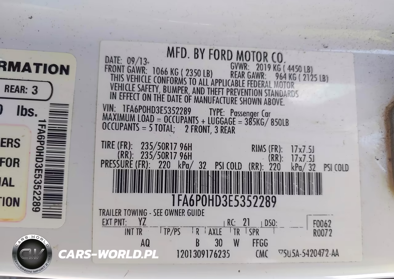 2014 Ford Fusion Se VIN:1FA6P0HD3E5352289 - 9