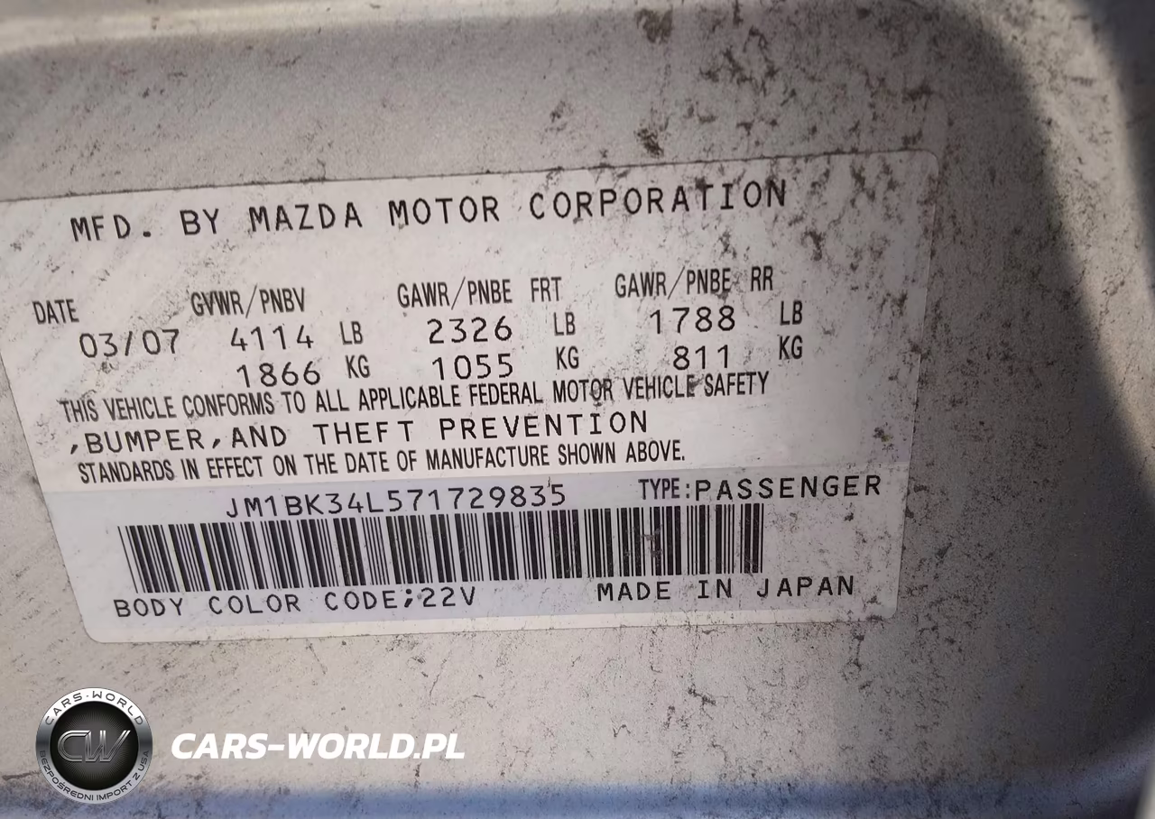 2007 Mazda Mazdaspeed3 Grand Touring VIN:JM1BK34L571729835 - 9