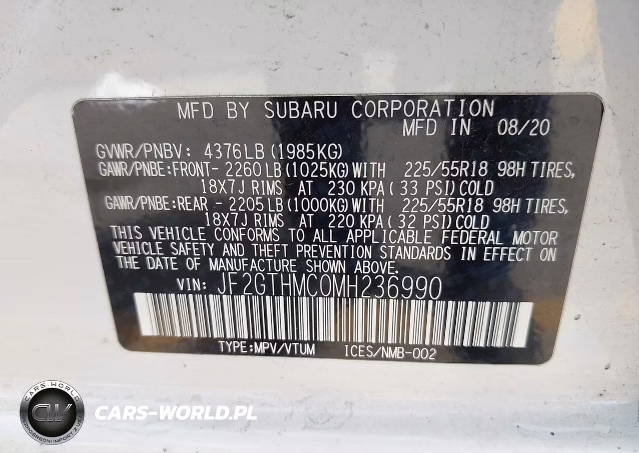 2021 Subaru Crosstrek Limited VIN:JF2GTHMC0MH236990 - 9