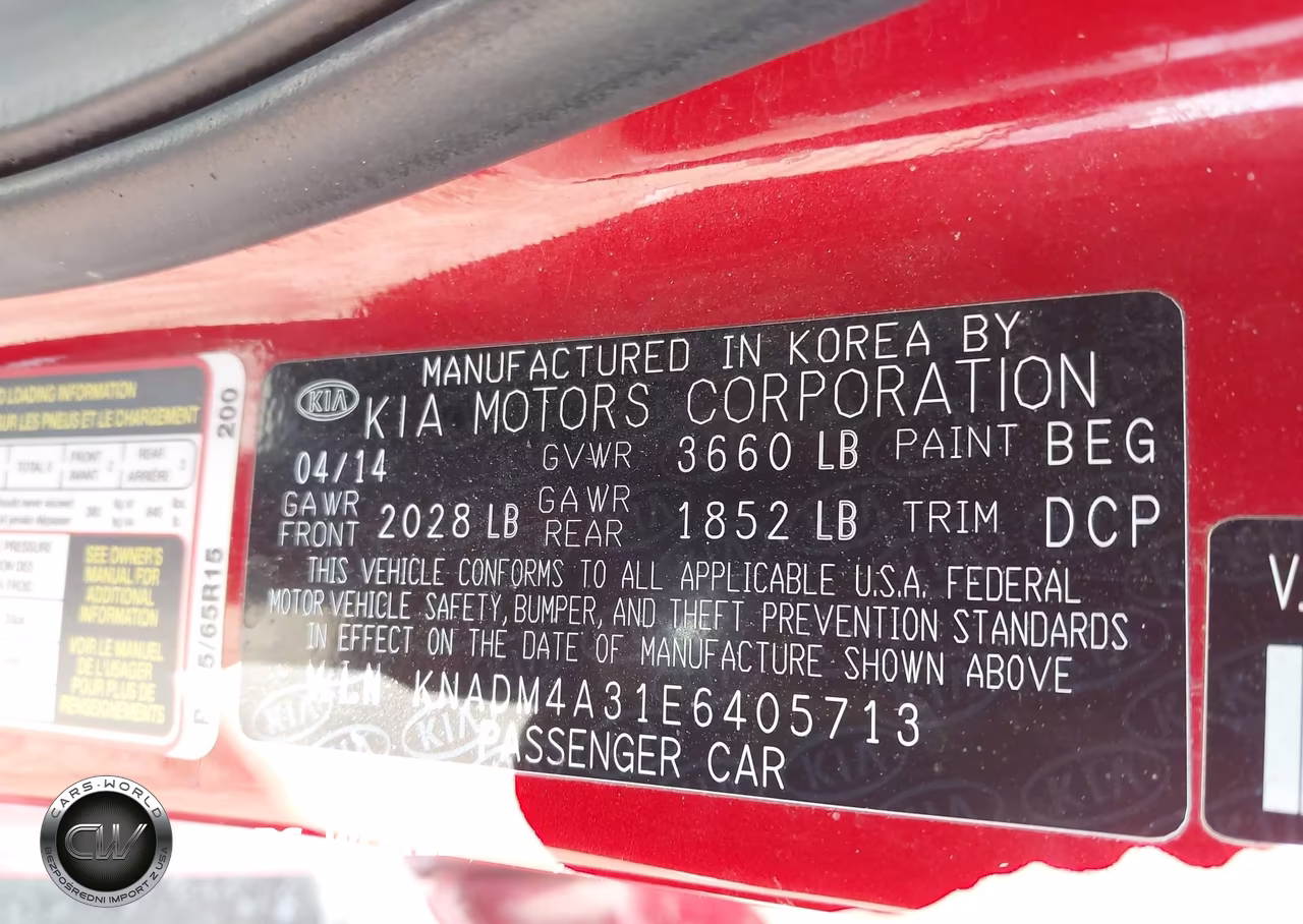 2014 Kia Rio Lx VIN:KNADM4A31E6405713 - 9