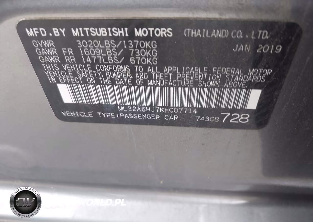2019 Mitsubishi Mirage Le VIN:ML32A5HJ7KH007714 - 9