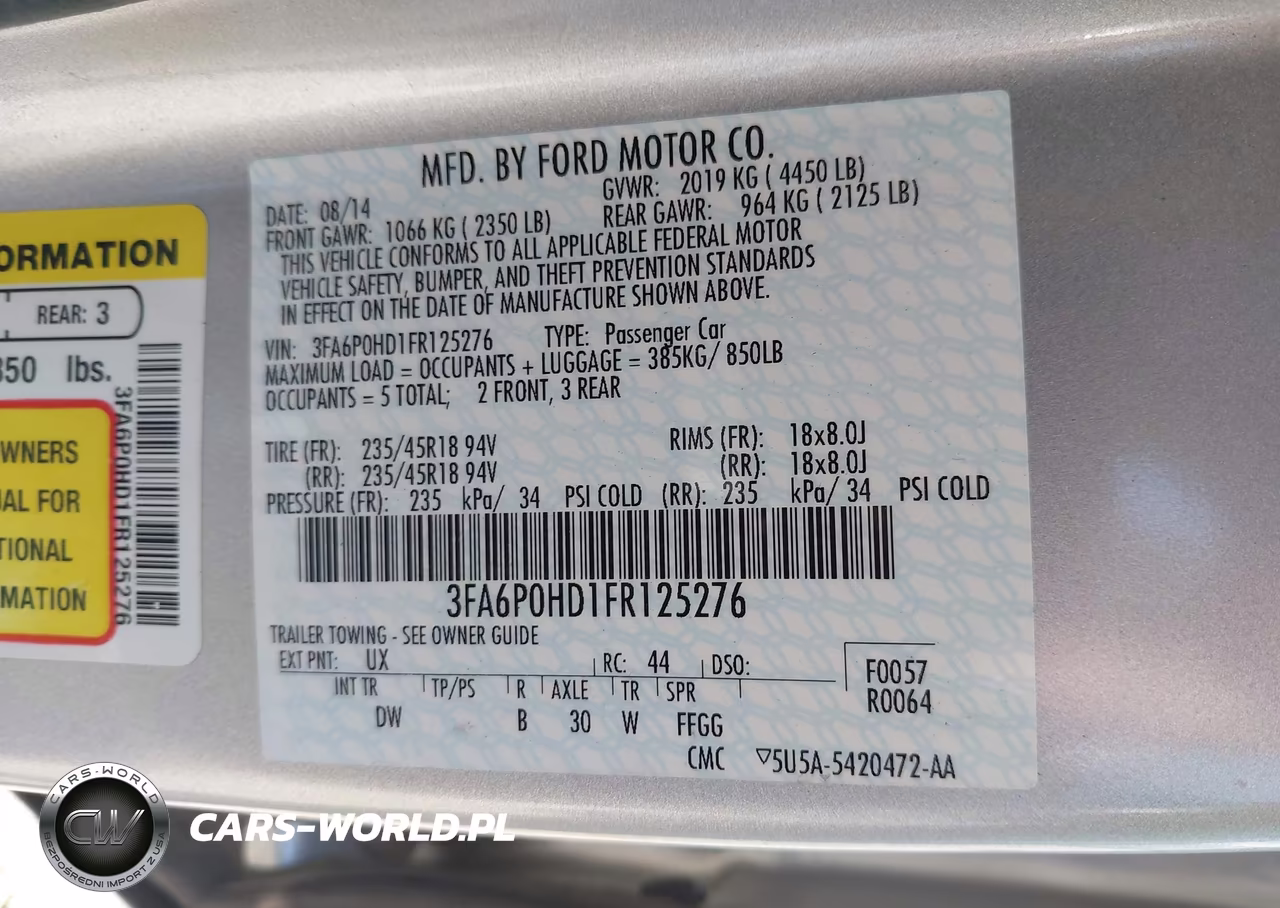 2015 Ford Fusion Se VIN:3FA6P0HD1FR125276 - 9