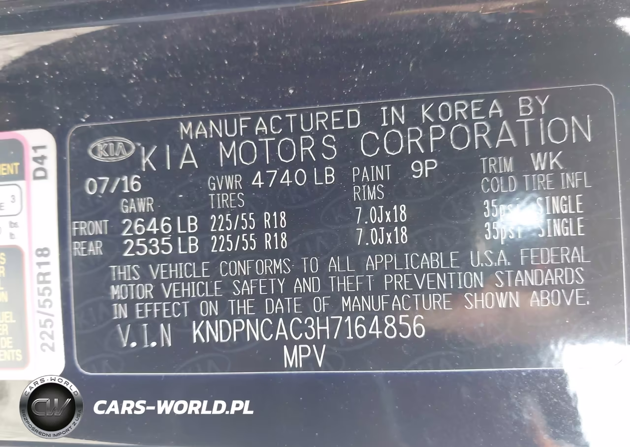 2017 Kia Sportage Ex VIN:KNDPNCAC3H7164856 - 9