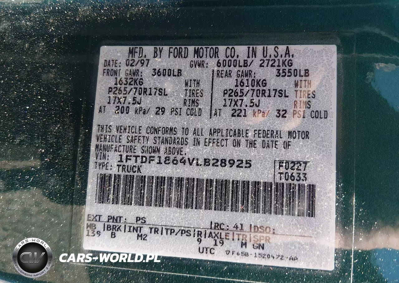 1997 Ford F-150 Lariat-Standard-Xl-Xlt VIN:1FTDF1864VLB28925 - 9