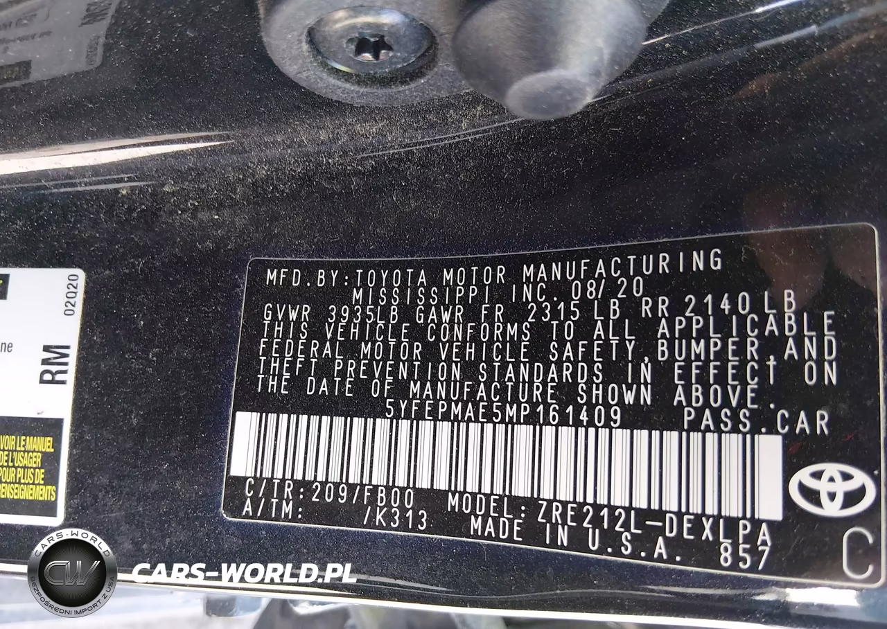 2021 Toyota Corolla Le VIN:5YFEPMAE5MP161409 - 9