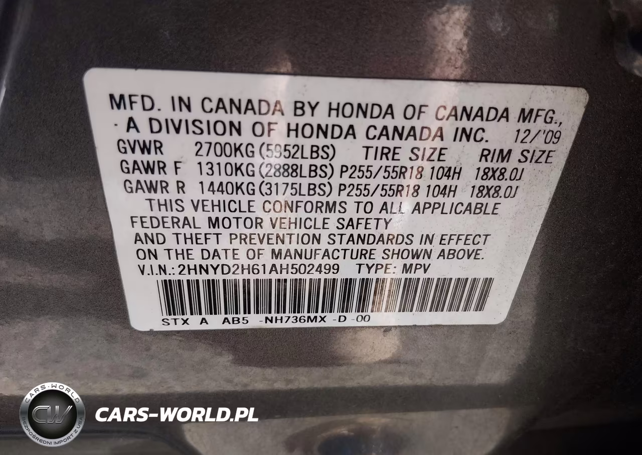 2010 Acura Mdx Technology Package VIN:2HNYD2H61AH502499 - 9