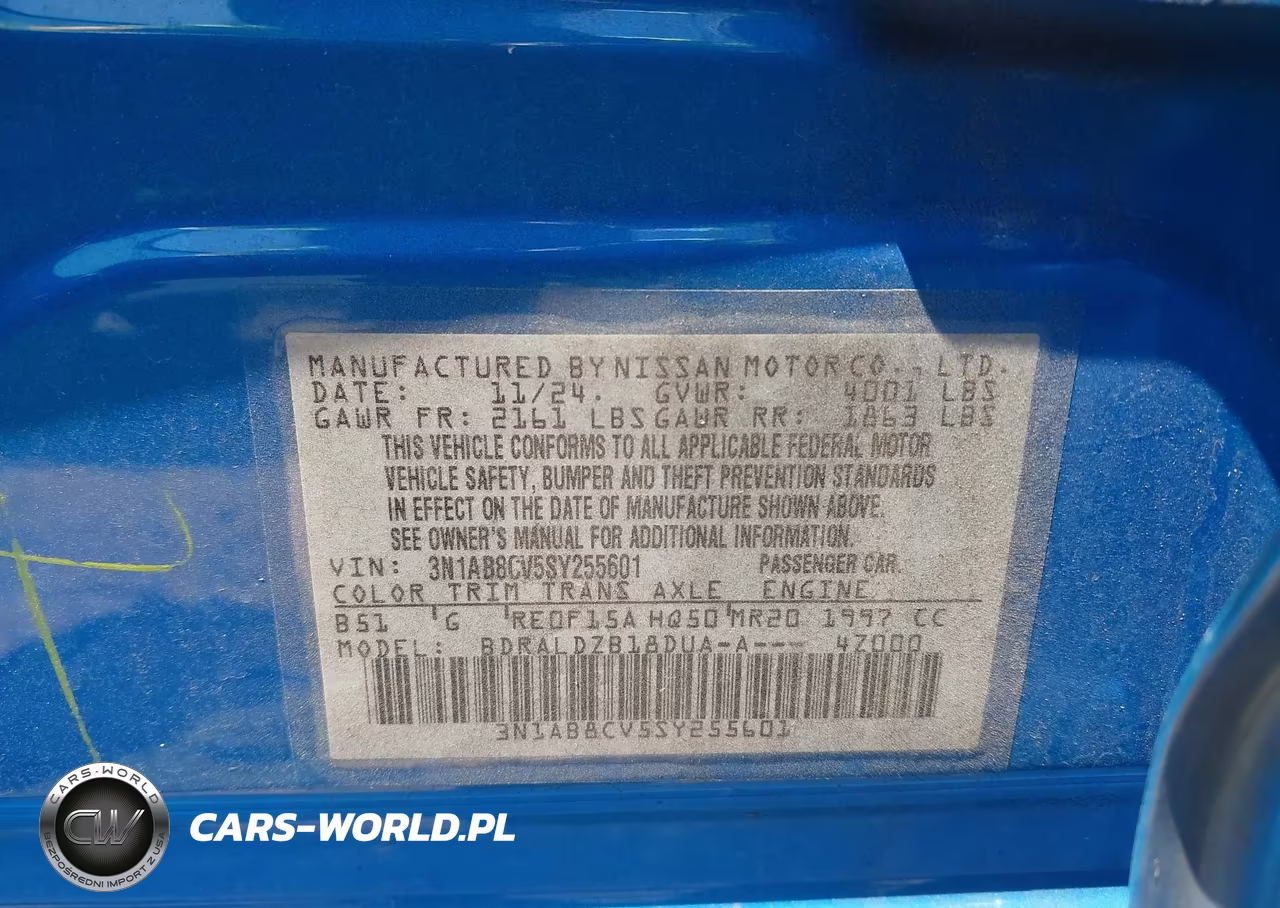 2025 Nissan Sentra Sv VIN:3N1AB8CV5SY255601 - 9