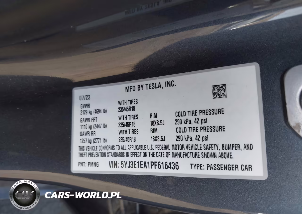 2023 Tesla Model 3 Rear-Wheel Drive VIN:5YJ3E1EA1PF616436 - 9