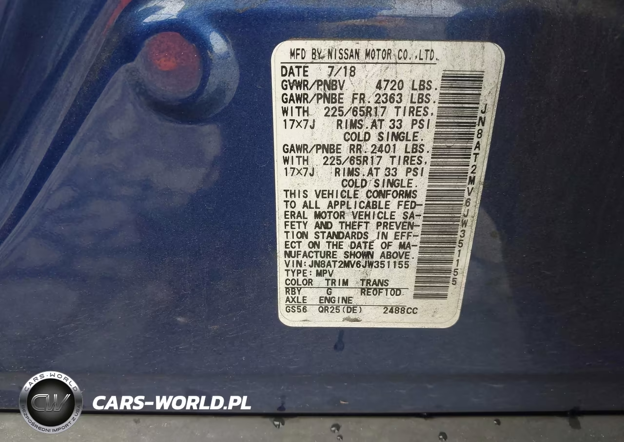 2018 Nissan Rogue Sv VIN:JN8AT2MV6JW351155 - 9