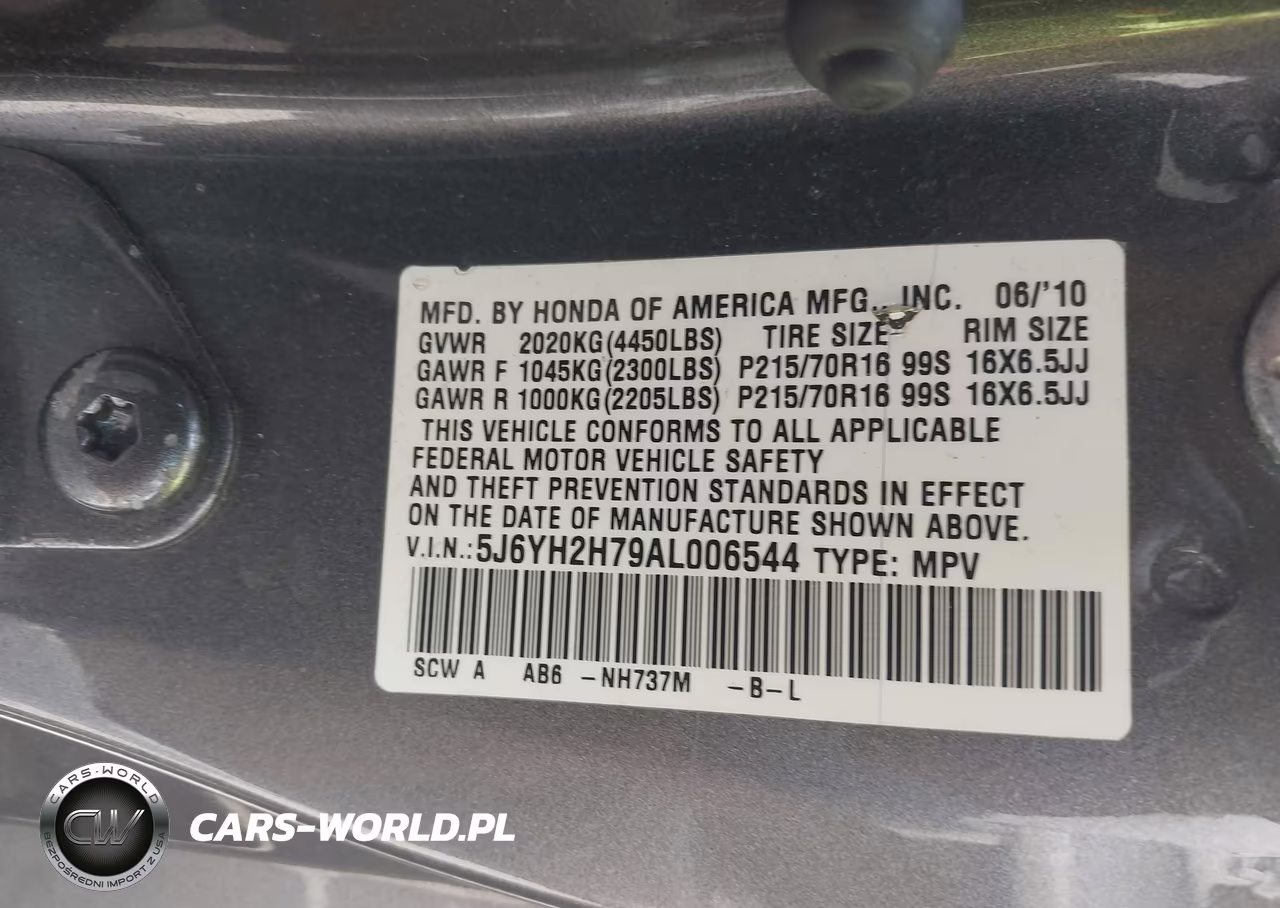 2010 Honda Element Ex VIN:5J6YH2H79AL006544 - 9