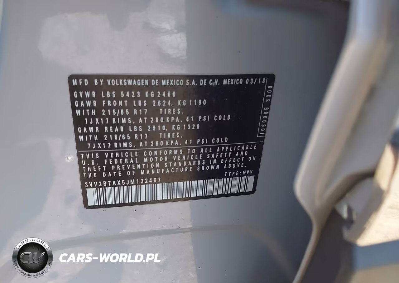 2018 Volkswagen Tiguan 2.0T Se-2.0T Sel VIN:3VV2B7AX5JM132467 - 9