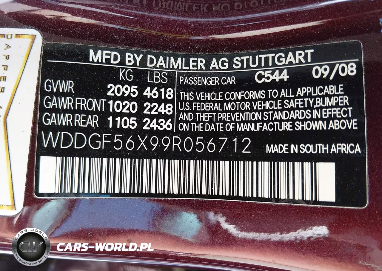 2009 Mercedes-Benz C 350 Sport VIN:WDDGF56X99R056712 - 9