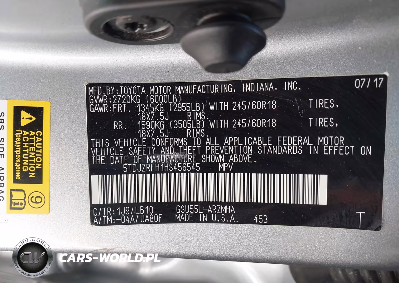 2017 Toyota Highlander Xle VIN:5TDJZRFH1HS456545 - 9