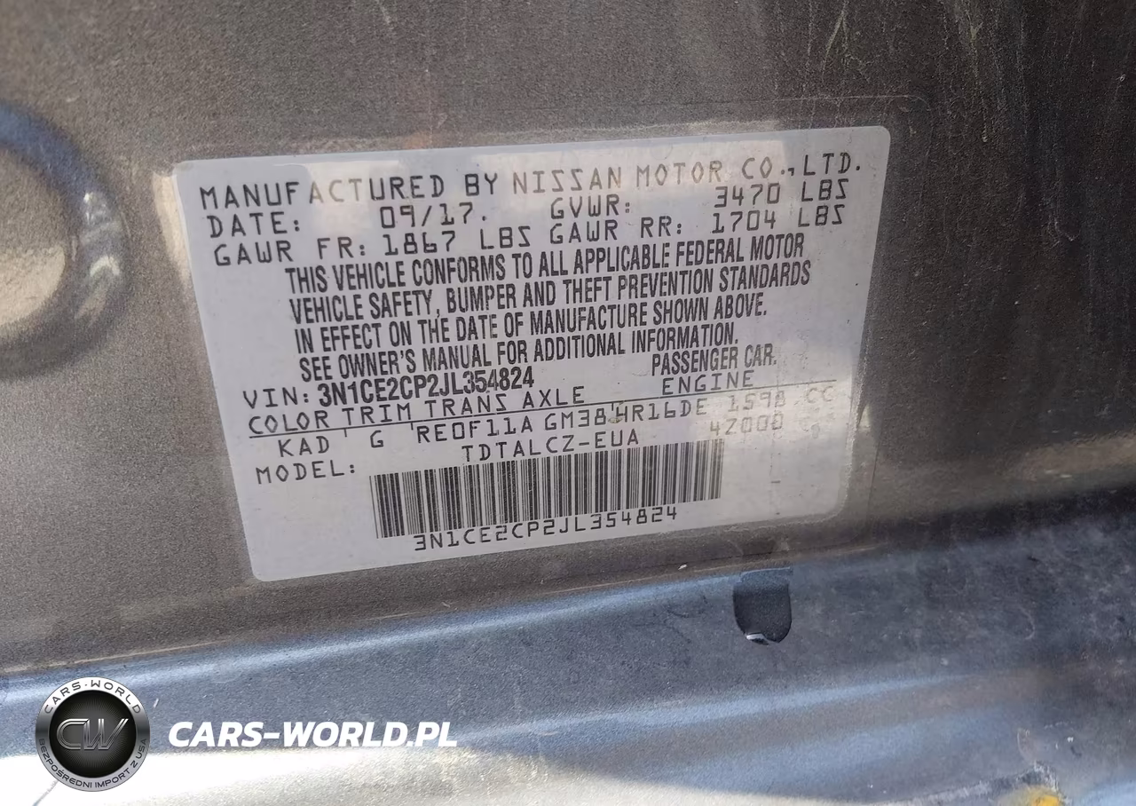 2018 Nissan Versa Note S VIN:3N1CE2CP2JL354824 - 9