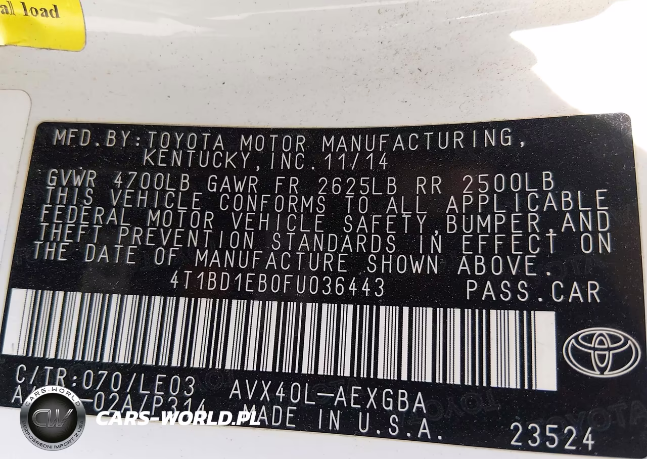 2015 Toyota Avalon Hybrid Xle Touring VIN:4T1BD1EB0FU036443 - 9