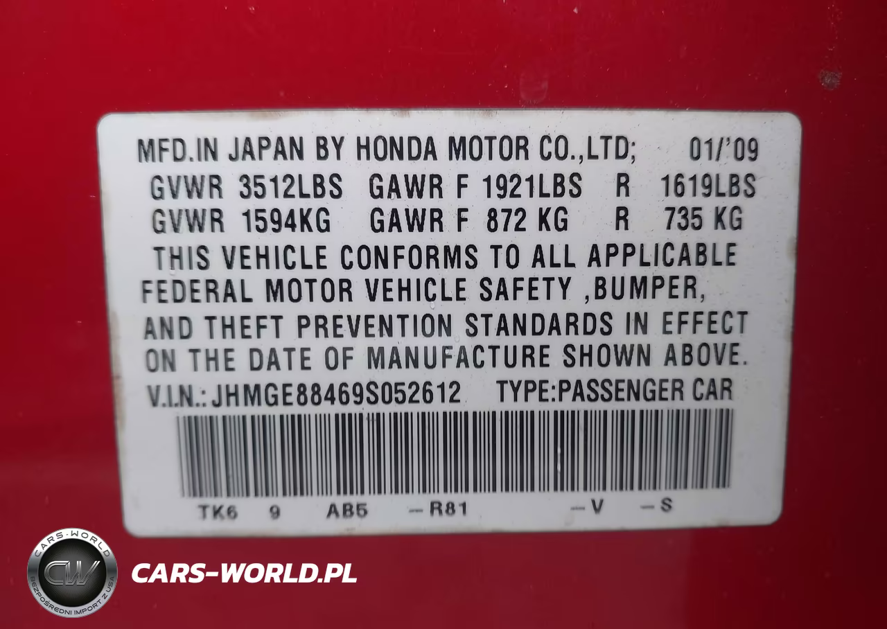 2009 Honda Fit Sport VIN:JHMGE88469S052612 - 9