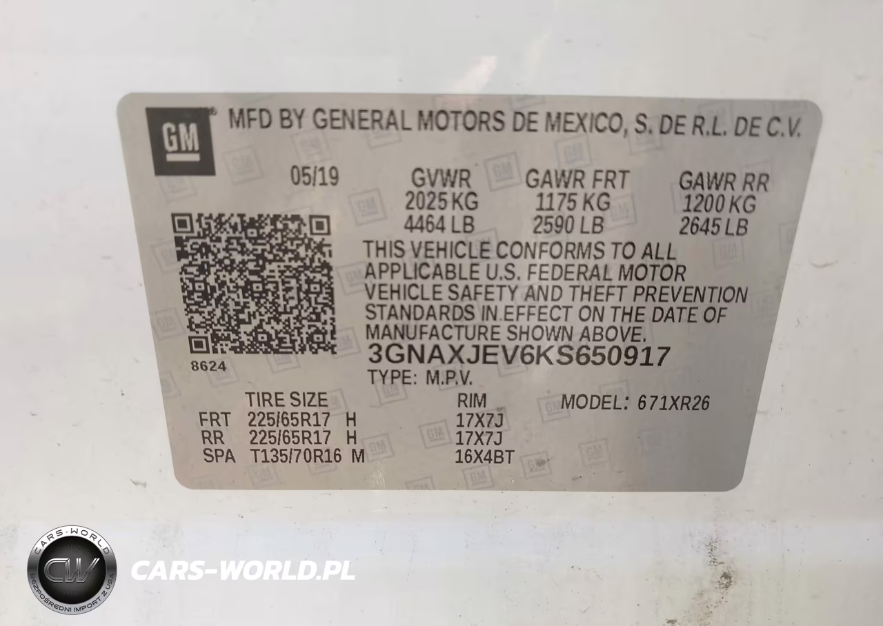 2019 Chevrolet Equinox Lt VIN:3GNAXJEV6KS650917 - 9
