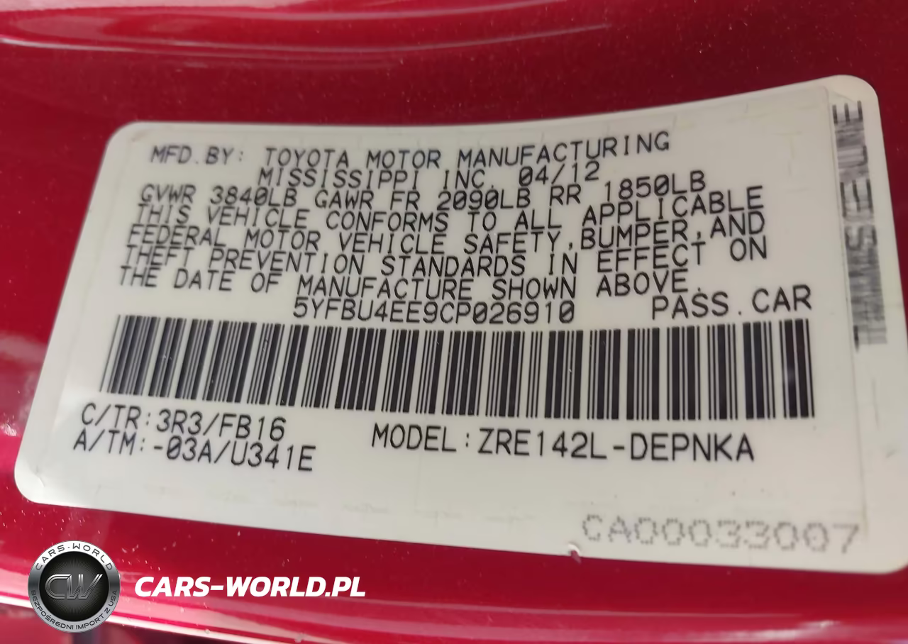 2012 Toyota Corolla Le VIN:5YFBU4EE9CP026910 - 9