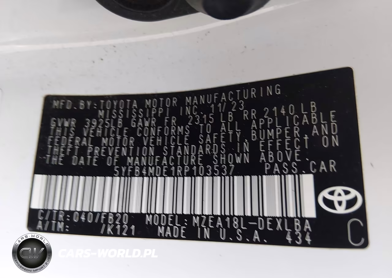 2024 Toyota Corolla Le VIN:5YFB4MDE1RP103537 - 9
