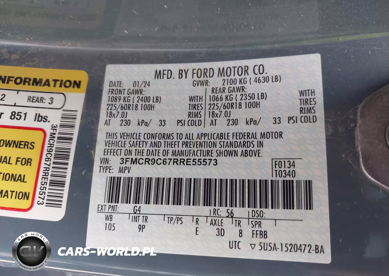 2024 Ford Bronco Sport Outer Banks VIN:3FMCR9C67RRE55573 - 9