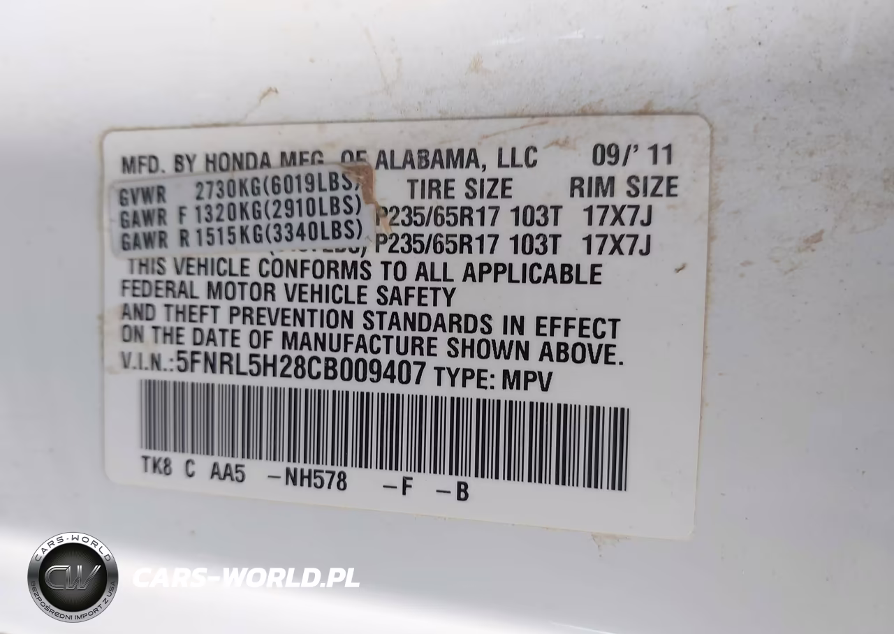 2012 Honda Odyssey Lx VIN:5FNRL5H28CB009407 - 9