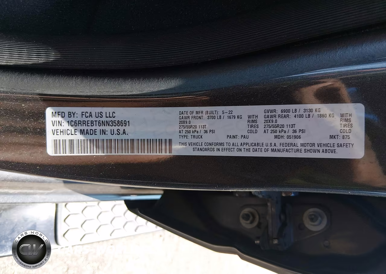 2022 Ram 1500 Big Horn 4X2 6'4 Box VIN:1C6RREBT6NN358691 - 9