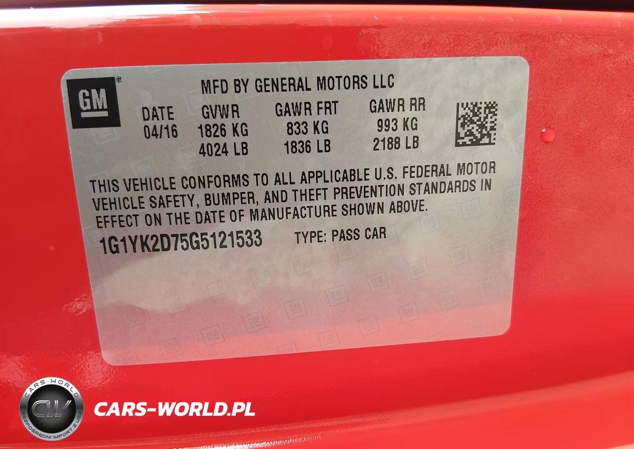 2016 Chevrolet Corvette Stingray Z51 VIN:1G1YK2D75G5121533 - 9