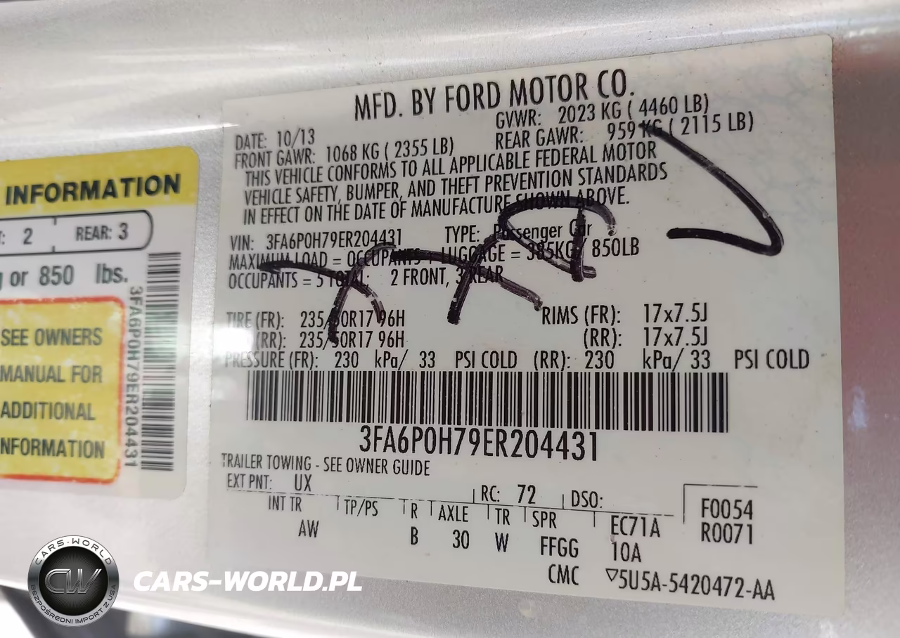 2014 Ford Fusion Se VIN:3FA6P0H79ER204431 - 9