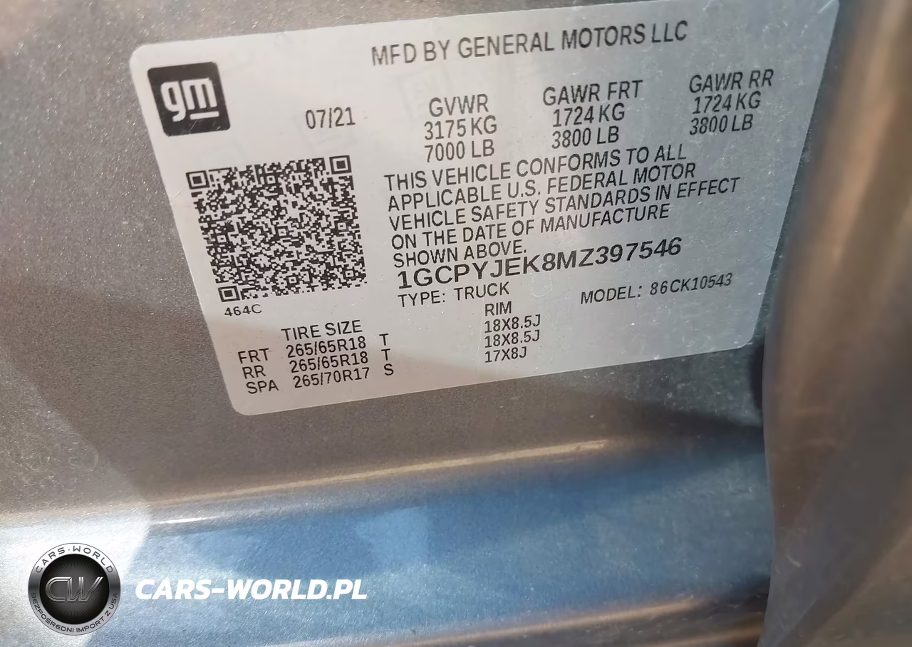 2021 Chevrolet Silverado 1500 4Wd Short Bed Lt With 2Fl VIN:1GCPYJEK8MZ397546 - 9