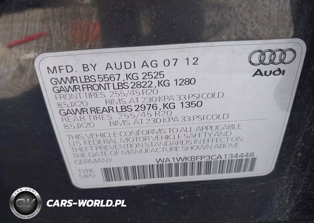 2012 Audi Q5 3.2 Premium VIN:WA1WKBFP3CA134448 - 9