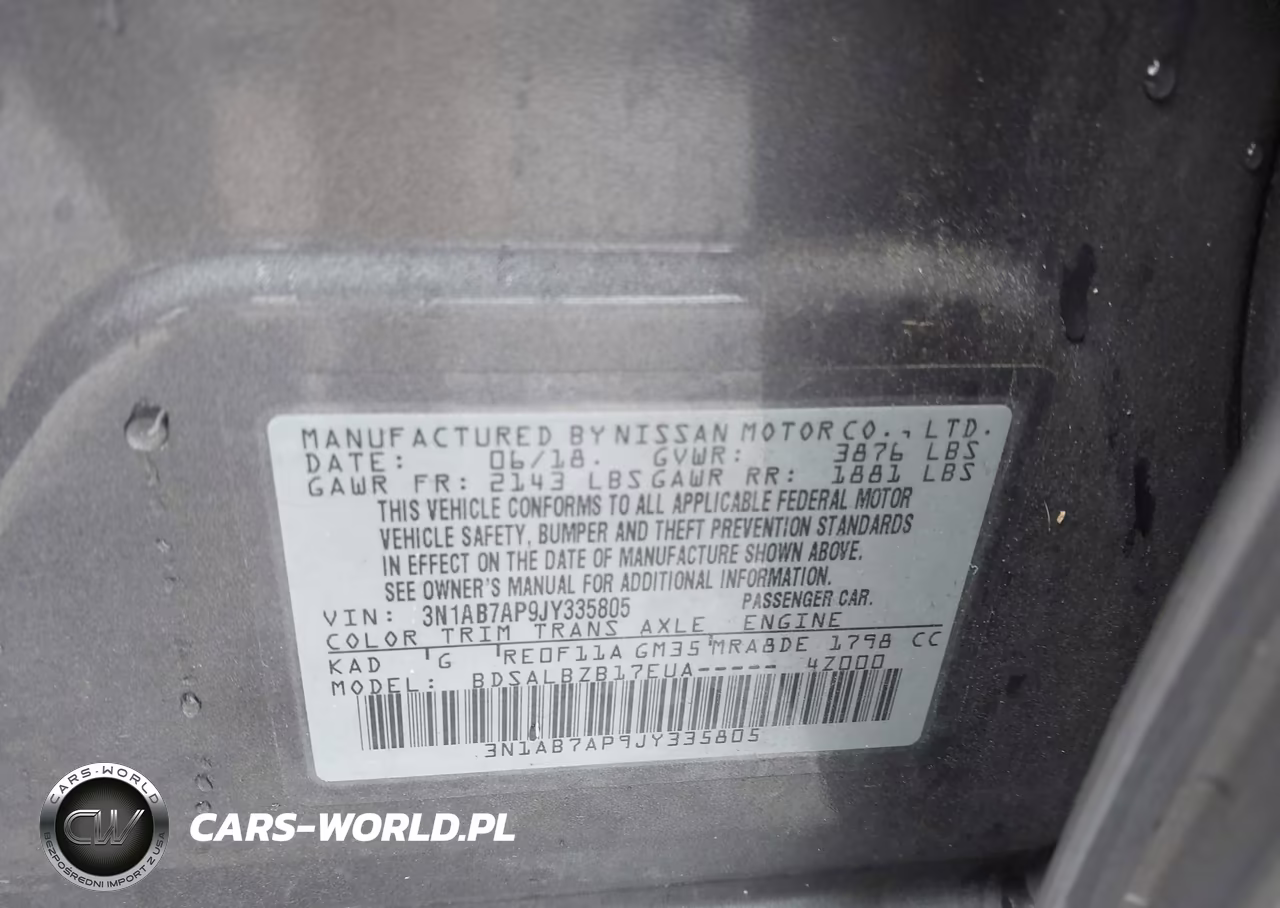 2018 Nissan Sentra S VIN:3N1AB7AP9JY335805 - 9