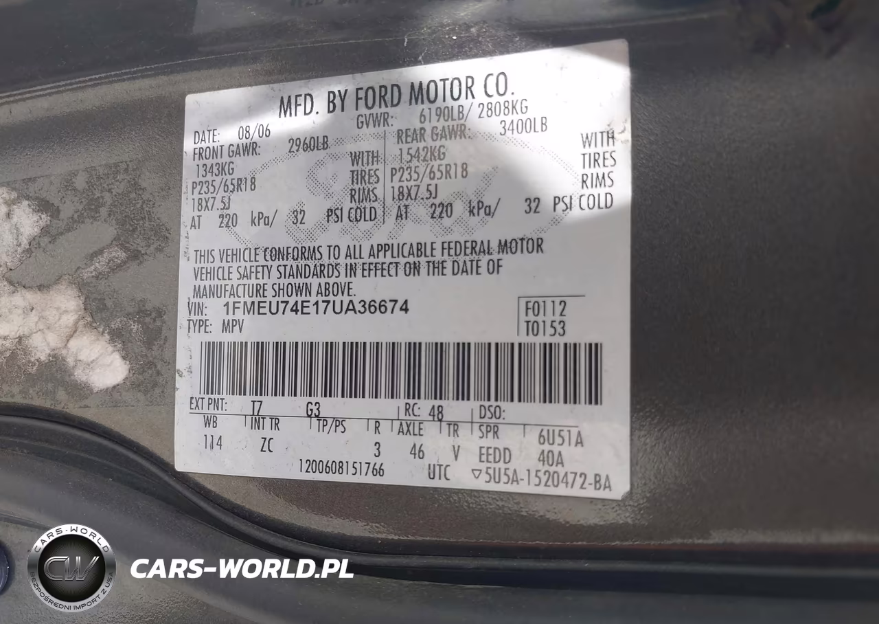 2007 Ford Explorer Eddie Bauer VIN:1FMEU74E17UA36674 - 9