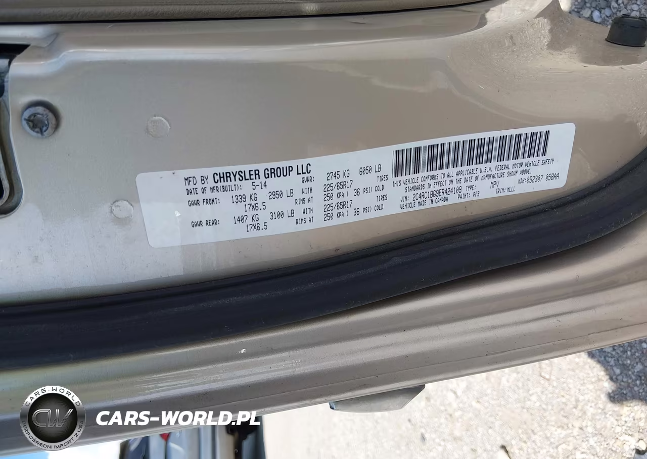 2014 Chrysler Town & Country Touring VIN:2C4RC1BG9ER424109 - 9