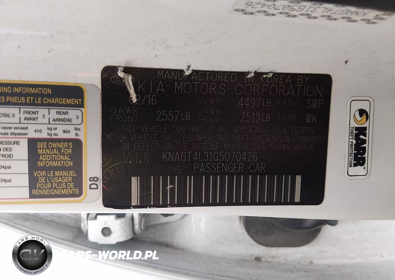 2016 Kia Optima Lx VIN:KNAGT4L31G5070426 - 9