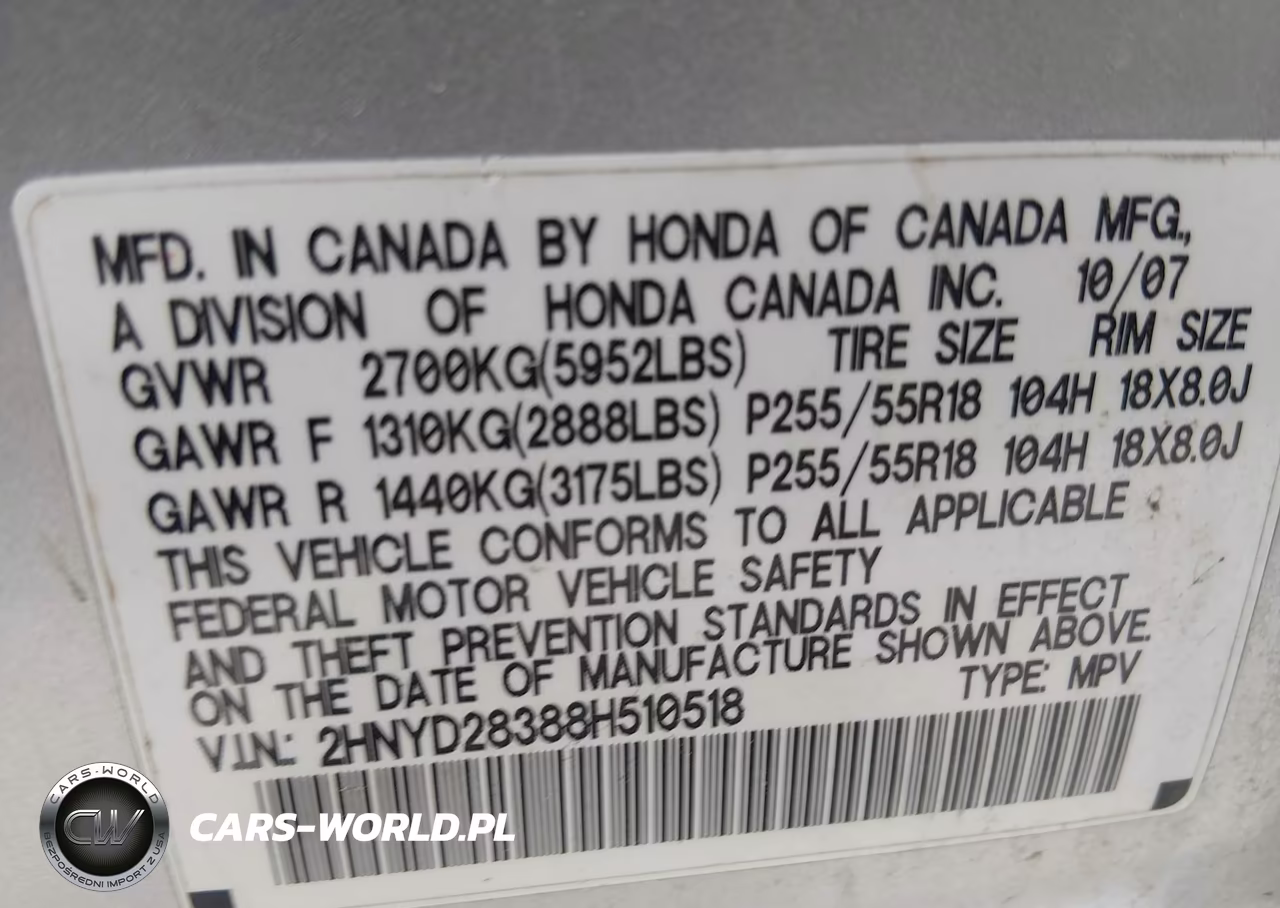 2008 Acura Mdx Technology Package VIN:2HNYD28388H510518 - 9