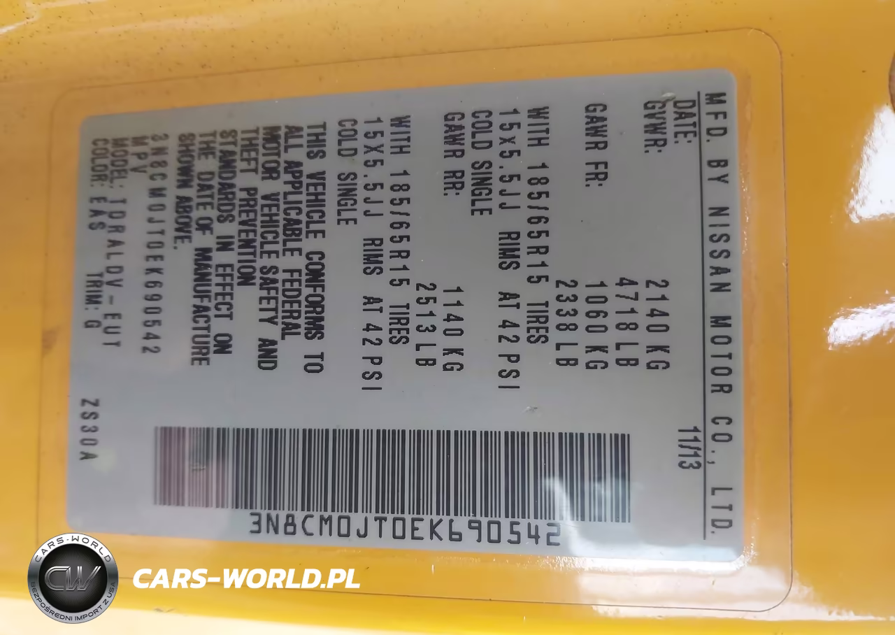 2014 Nissan Nv200 Taxi VIN:3N8CM0JT0EK690542 - 9