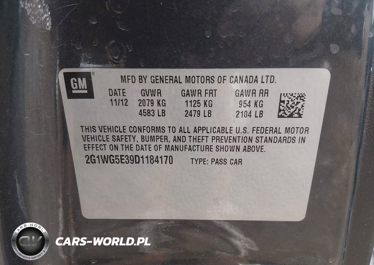 2013 Chevrolet Impala Lt VIN:2G1WG5E39D1184170 - 9