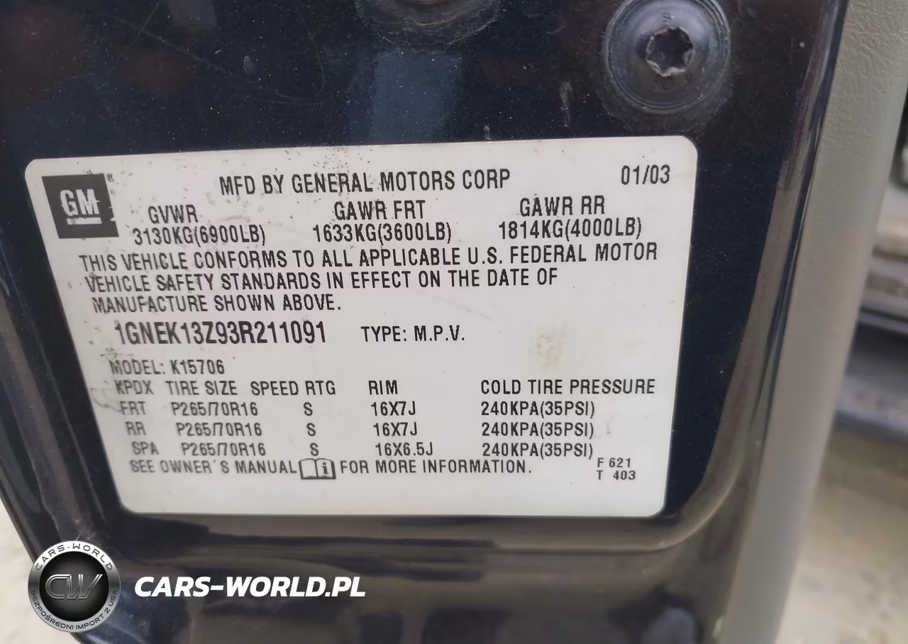 2003 Chevrolet Tahoe Lt VIN:1GNEK13Z93R211091 - 9