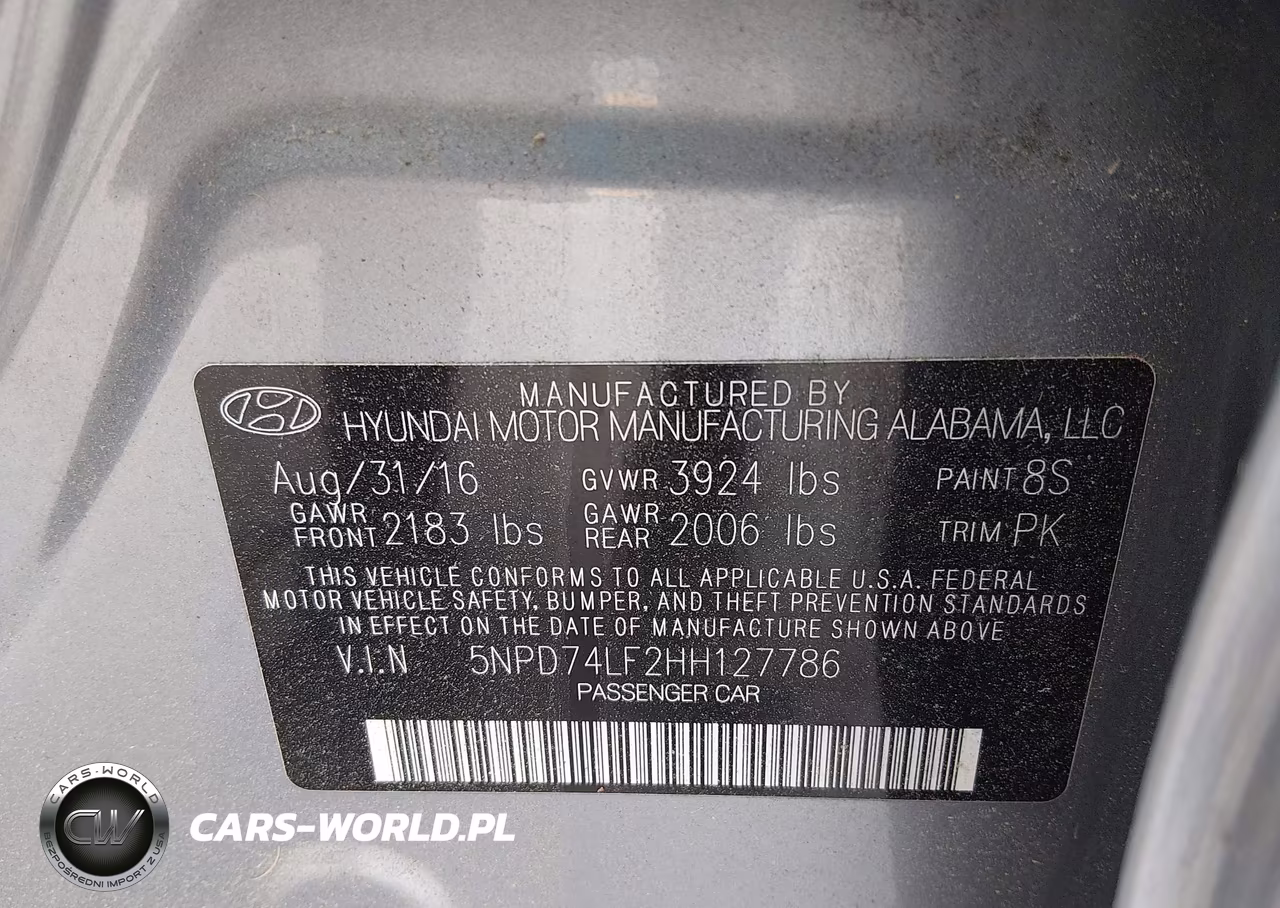 2017 Hyundai Elantra Se VIN:5NPD74LF2HH127786 - 9