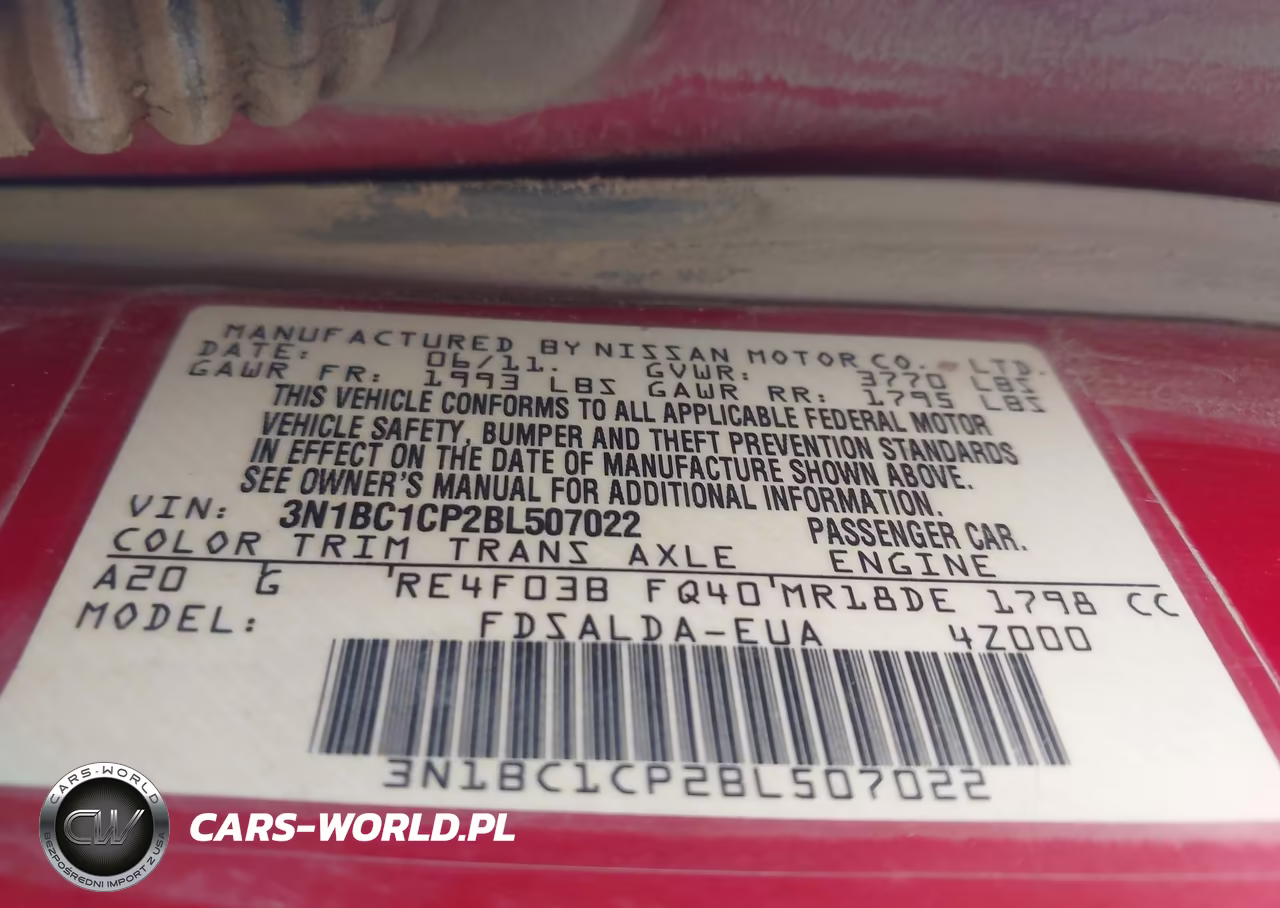 2011 Nissan Versa 1.8S VIN:3N1BC1CP2BL507022 - 9