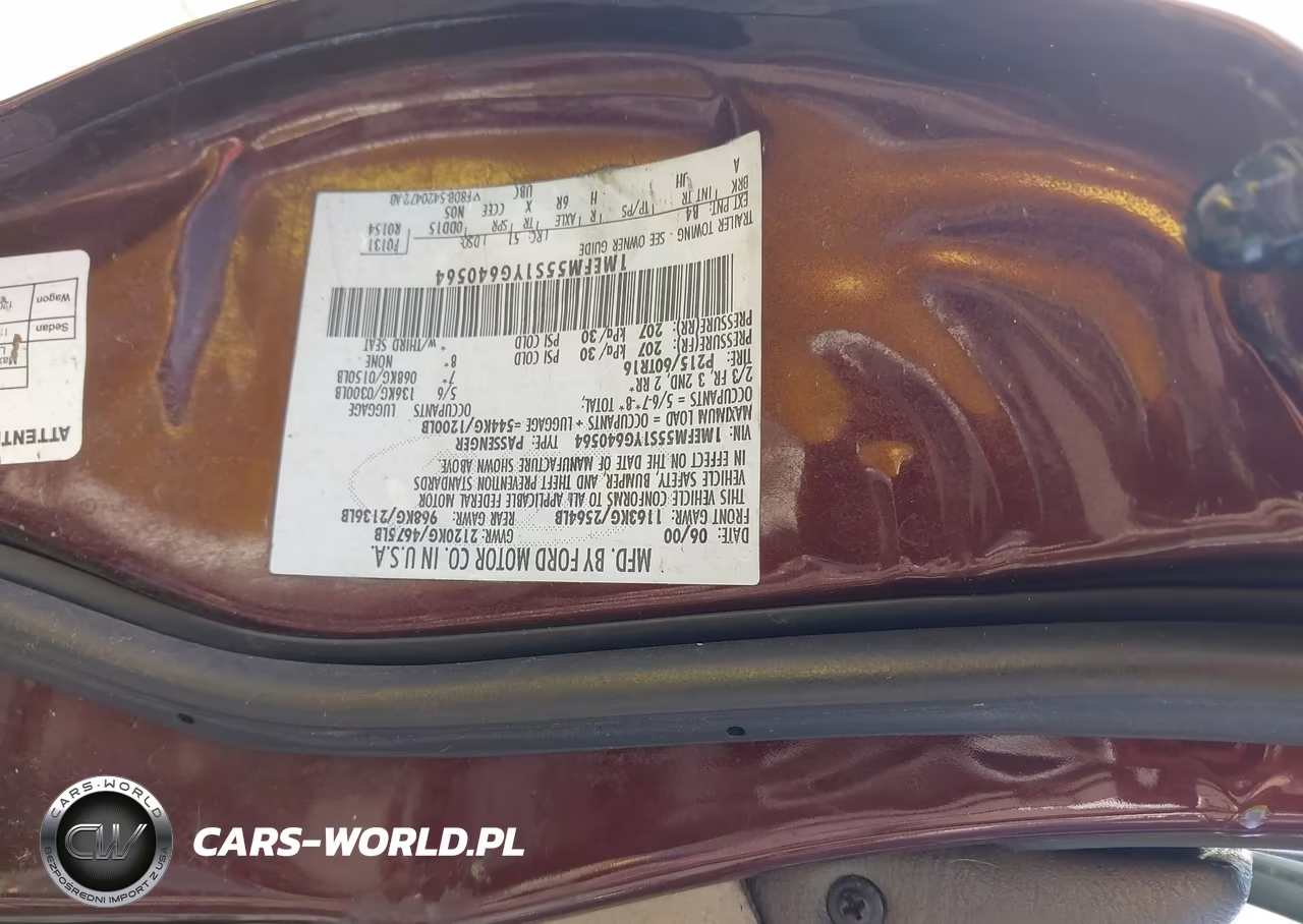 2000 Mercury Sable Ls Premium VIN:1MEFM55S1YG640564 - 9