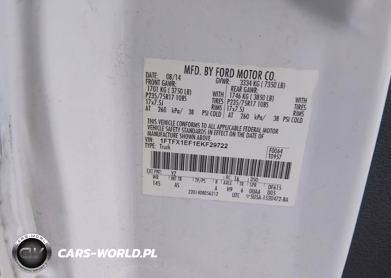 2014 Ford F-150 Xl VIN:1FTFX1EF1EKF29722 - 9
