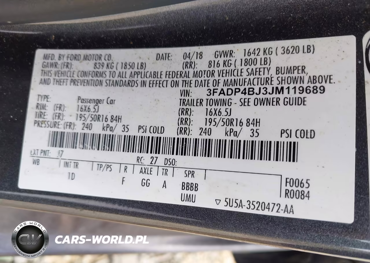 2018 Ford Fiesta Se VIN:3FADP4BJ3JM119689 - 9