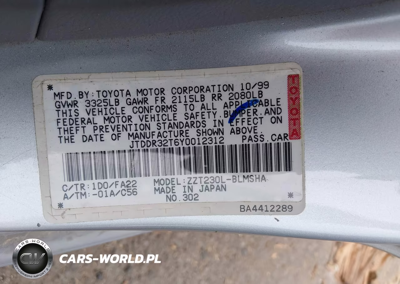 2000 Toyota Celica Gt VIN:JTDDR32T6Y0012312 - 9