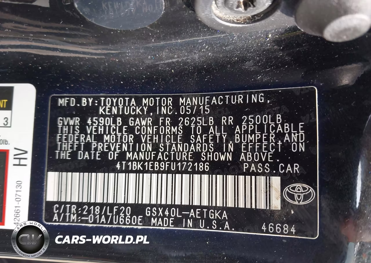 2015 Toyota Avalon Xle Premium VIN:4T1BK1EB9FU172186 - 9