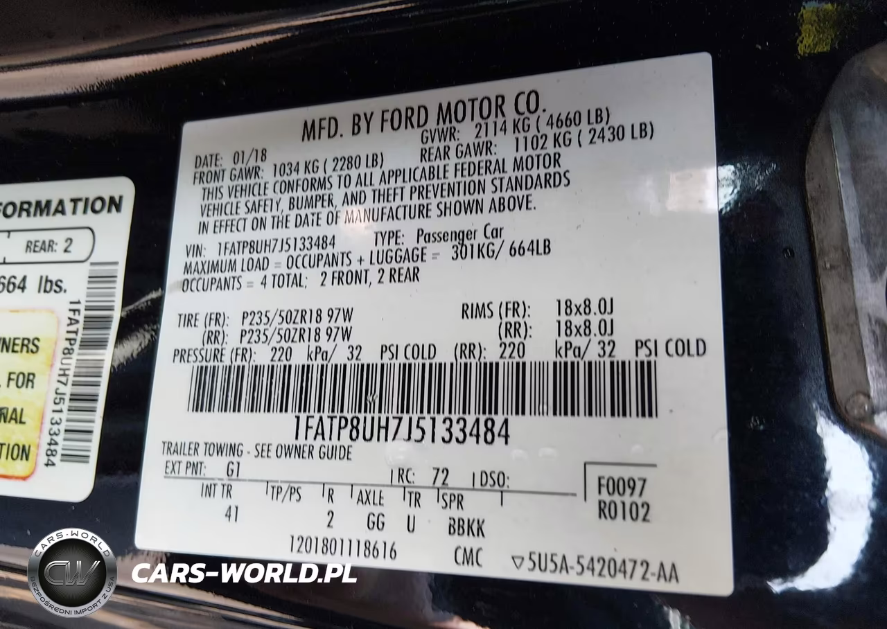 2018 Ford Mustang Ecoboost Premium VIN:1FATP8UH7J5133484 - 9