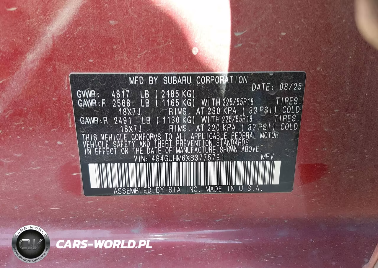 2025 Subaru Crosstrek Limited VIN:4S4GUHM6XS3775791 - 9