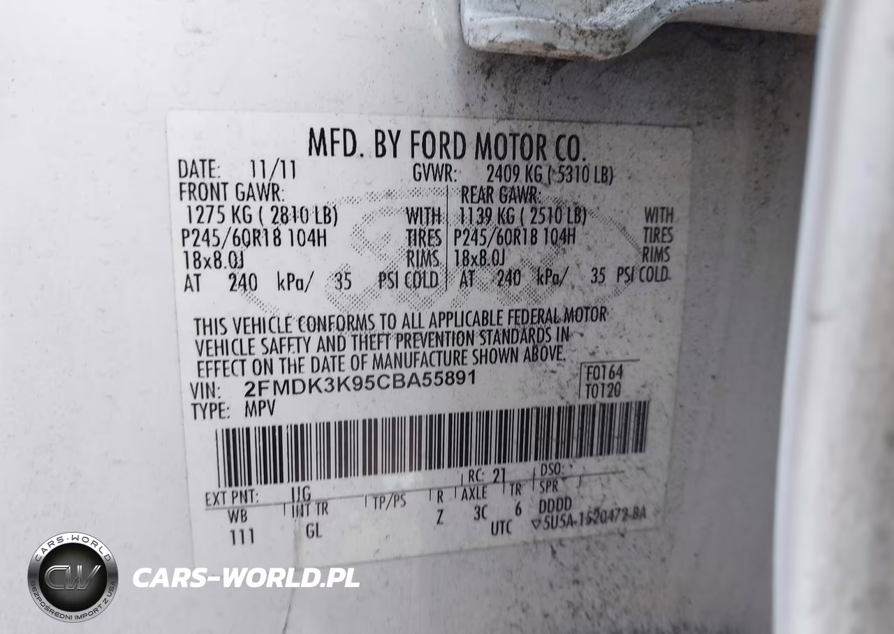 2012 Ford Edge Limited VIN:2FMDK3K95CBA55891 - 9