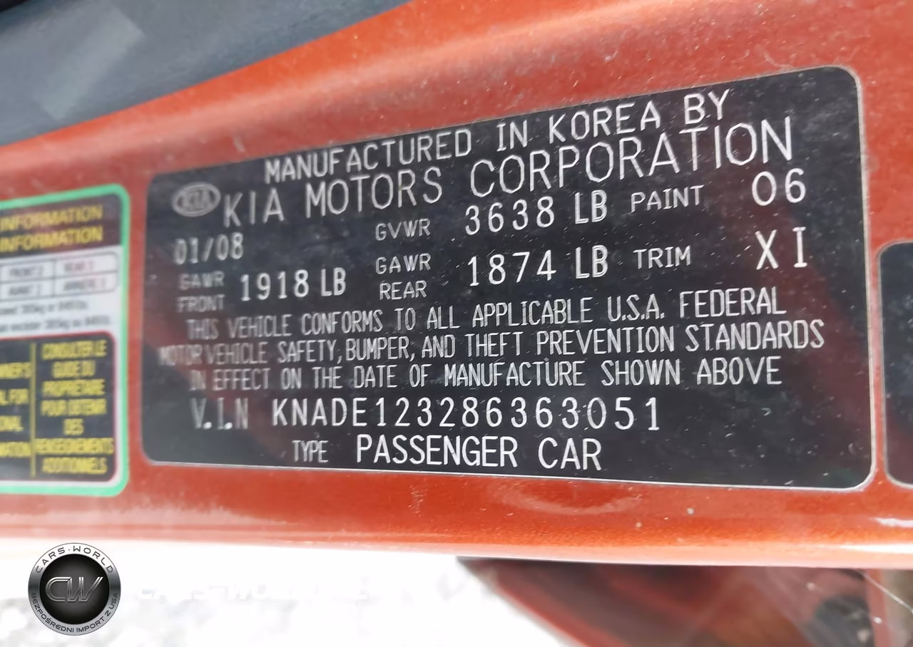 2008 Kia Rio Lx VIN:KNADE123286363051 - 9